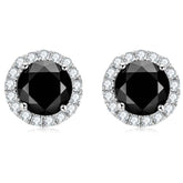 Black Moissanite Delicate Diamond Earrings