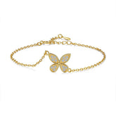 Butterfly Moissanite Chain Bracelets