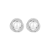 Embellished Pearl Stud Earrings