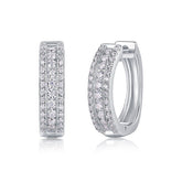 Diamond Earrings Sterling Silver Fashion