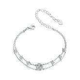 Double Layers Moissanite Chain Bracelets