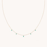 Emerald Diamond Elegant Solid Gold Necklaces