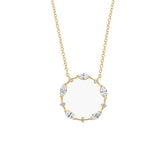 Round Moissanite Solid Gold Necklaces