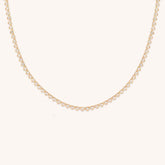 Fashion Sterling Silver Ladies Tennis Necklaces