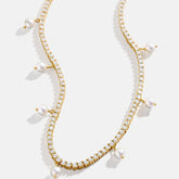 Sterling Silver Diamond Pearl Necklaces