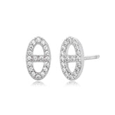 Skeleton Halo Diamond Earrings