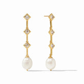Zircon Freshwater Pearl Earrings