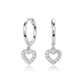Heart Shaped Diamond Earrings for Everyday