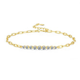Irregular Moissanite Chain Bracelets