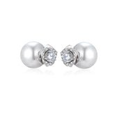Small Sterling Silver Pearl Stud Earrings