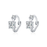 Minimalist Sparkling Diamond Earrings