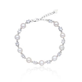 Diamond Charm Pearl Bracelets