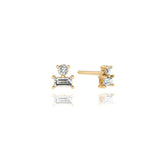 Diamond Delicate 14 Solid Gold Stud Earrings