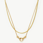 Minimalist Stylish Layered Solid Gold Necklaces