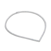 V-Shaped Zirconia Tennis Necklaces