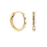 Moissanite Delicate 14ct Gold Earrings