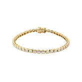 Emerald Cut Bezel Tennis Bracelets