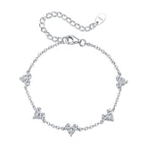 Fashion Heart Zirconia Chain Bracelets