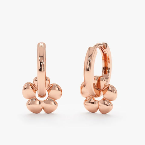 14ct Gold Earrings Flower Design