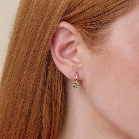 14ct Gold Earrings Flower Design