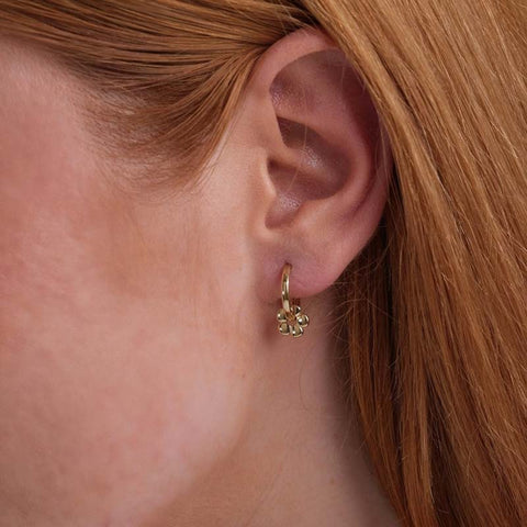 14ct Gold Earrings Flower Design