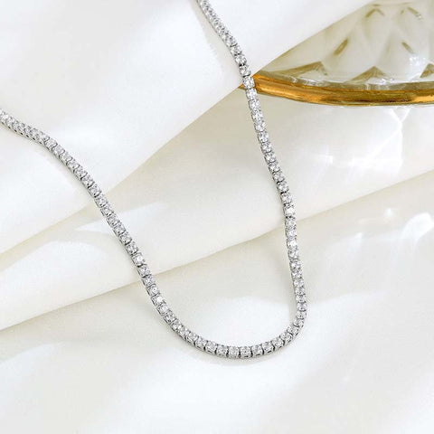 Small Diamond Chain Tennis Necklaces