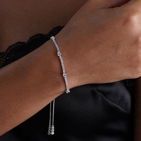 Charm Small Diamond Tennis Bracelets