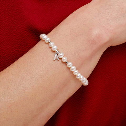 Handmade Alphabet Pearl Bracelets