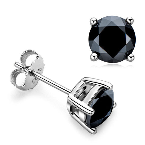 Black Moissanite Delicate Diamond Earrings