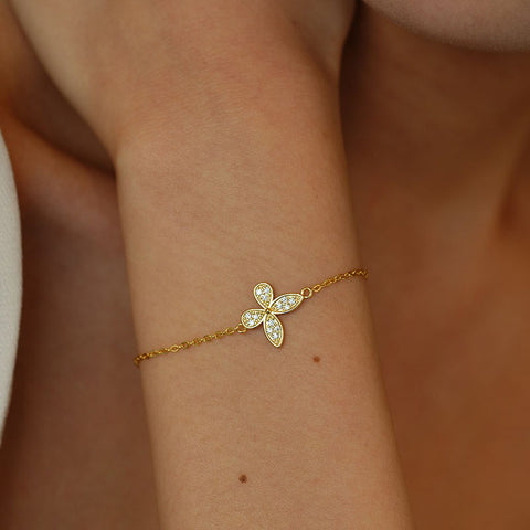 Butterfly Moissanite Chain Bracelets