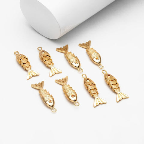 Sterling Silver Fish Pendant Charms Necklaces