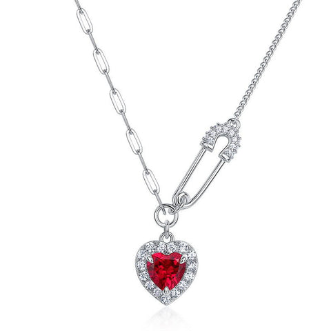 Personalised Red Gemstone Charms Necklaces