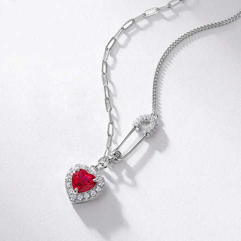 Personalised Red Gemstone Charms Necklaces