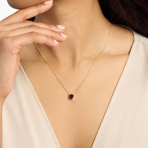 Women's Ruby Solid Gold Necklaces