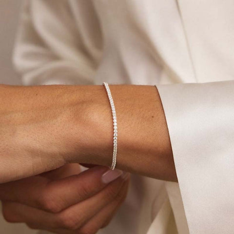 Zirconia Sterling Silver Tennis Bracelets