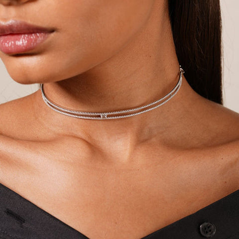 Double Layer Fashion Choker Necklaces