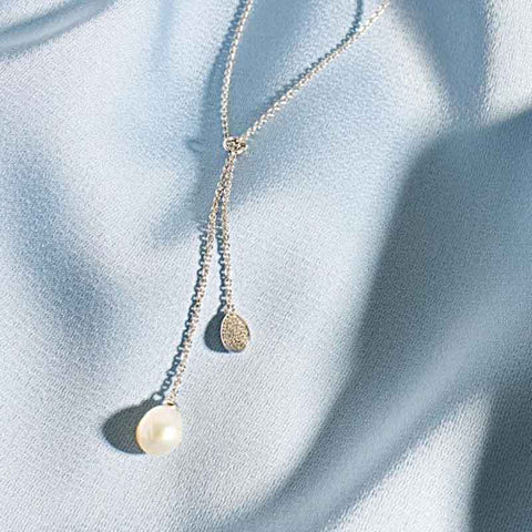 Precious Natural Pearl Sterling Silver Necklaces