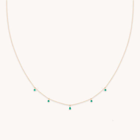 Emerald Diamond Elegant Solid Gold Necklaces