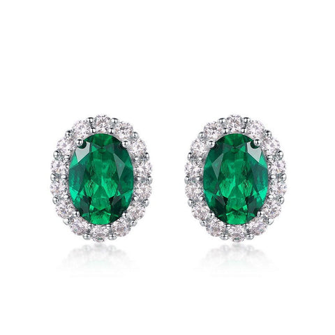 Emerald Vintage Stud Earrings