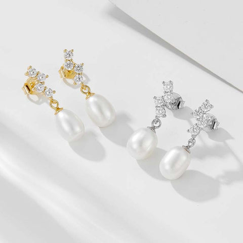 Round Diamond Cut Dangle Earrings