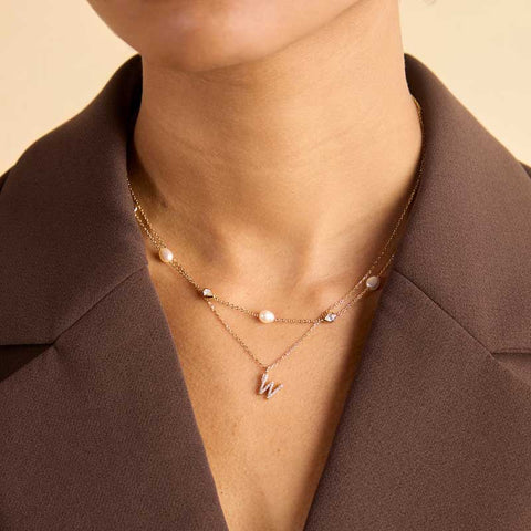 Baby's Breath Sterling Silver Pearl Necklaces