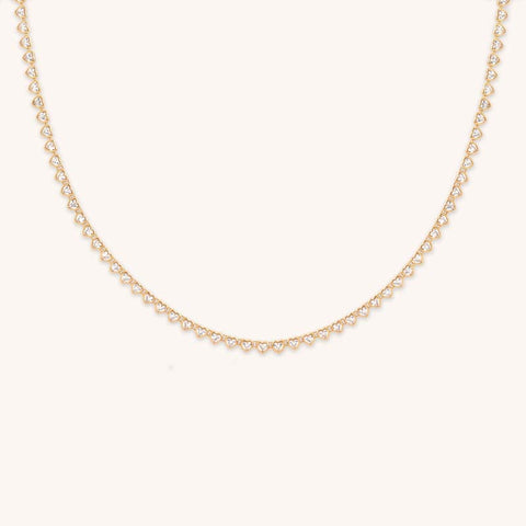 Fashion Sterling Silver Ladies Tennis Necklaces