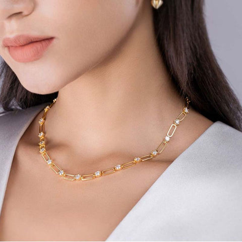 Fashion Back Moissanite Choker Necklaces