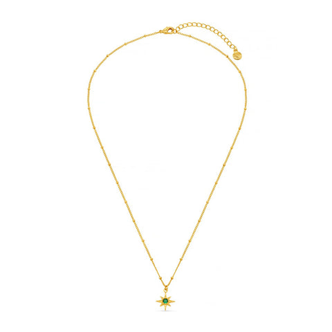 Timeless Emerald Necklace in Solid Gold