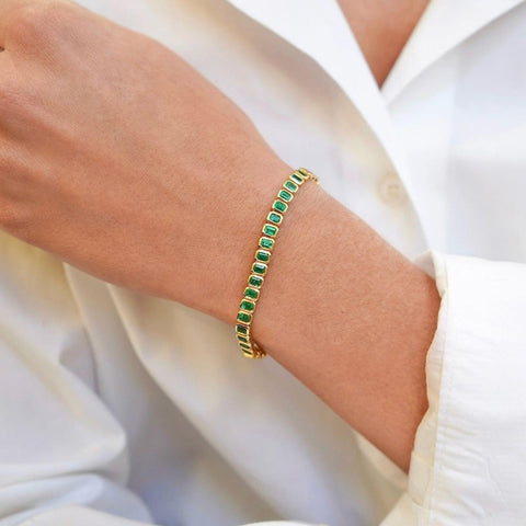 Yellow Emerald Tennis Bracelets Gift