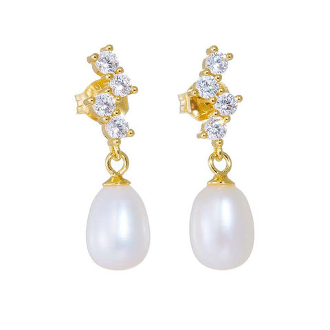 Round Diamond Cut Dangle Earrings
