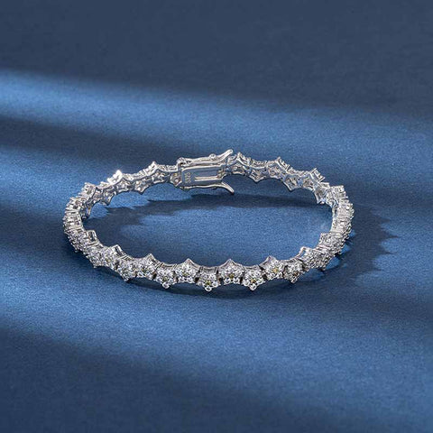 Handmade Wreath Zirconia Tennis Bracelets