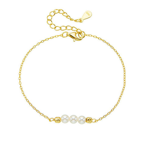 Hand-strung pearl bracelets