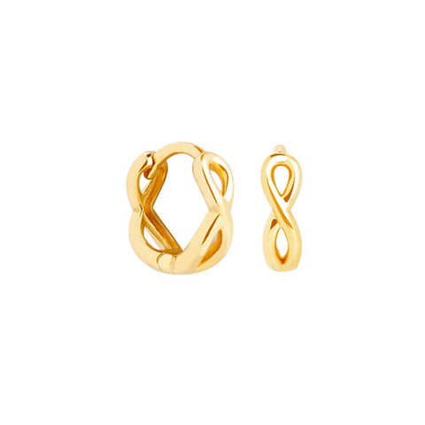 Gold Earrings With Openwork Design