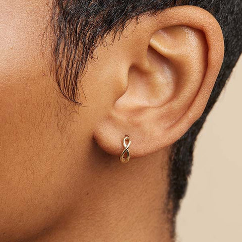 Gold Earrings With Openwork Design